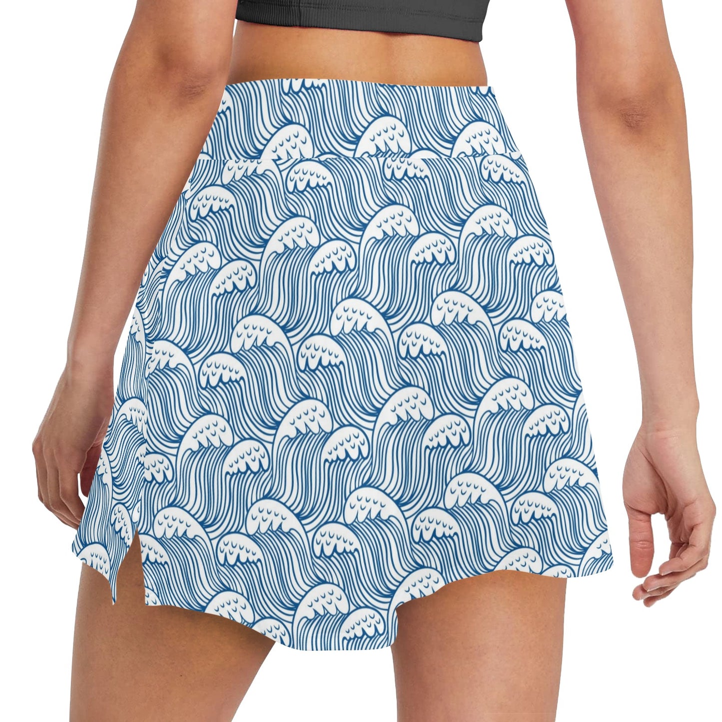 Wave Print Design LKS306 17" Golf & Pickleball Skort with Pockets