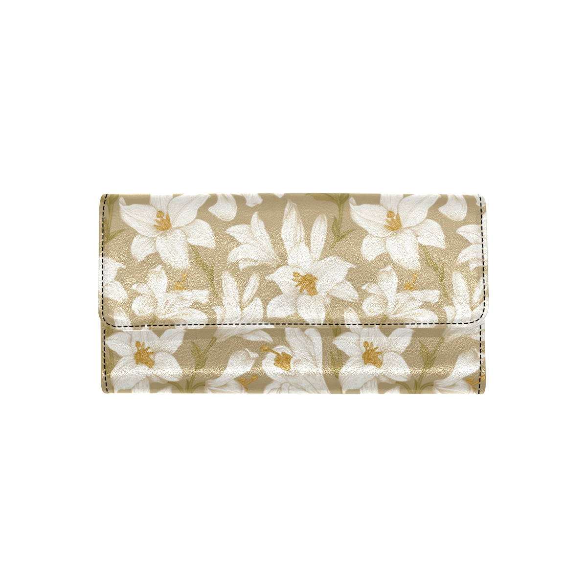 Lily Pattern Print Design LY07 Women's Trifold Wallet