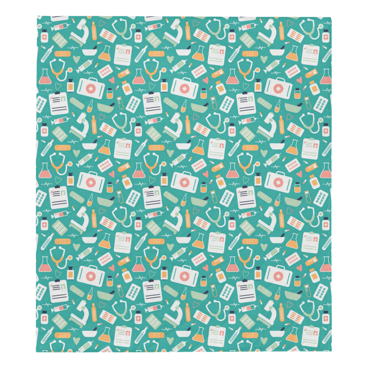 Medical Pattern Print Design 03 Premium Quilt