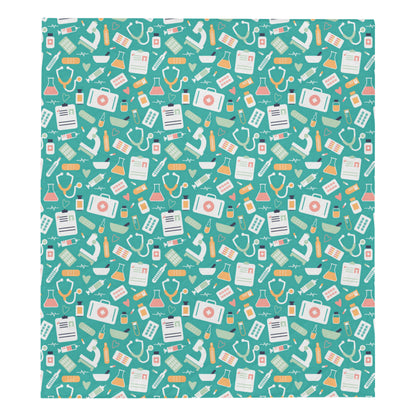 Medical Pattern Print Design 03 Premium Quilt