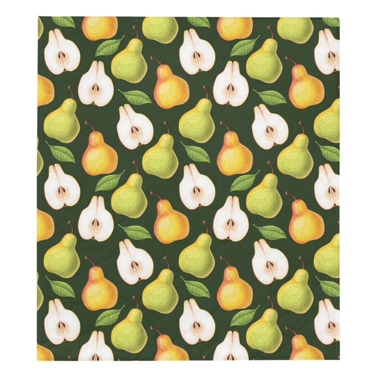 Pear Pattern Print Design PE06 Premium Quilt