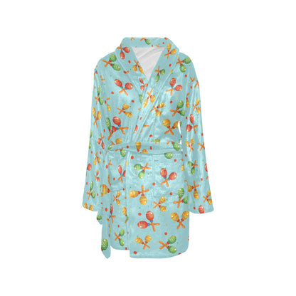 Maracas Print Design LKS402 Women's Fleece Robe