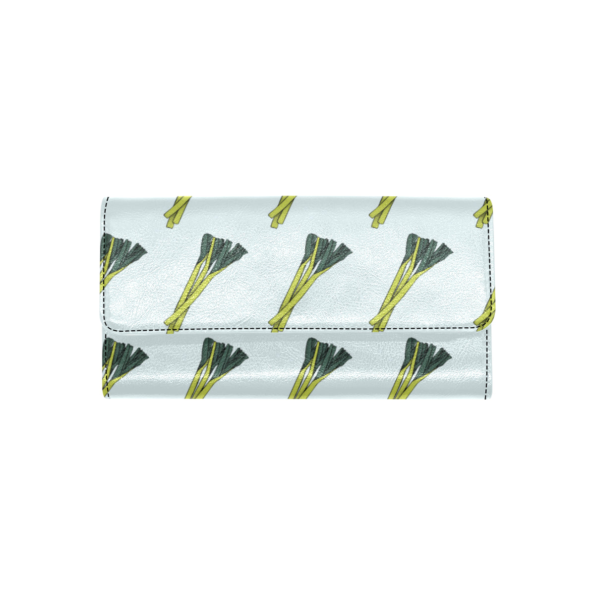 Leek Pattern Print Design 03 Women's Trifold Wallet