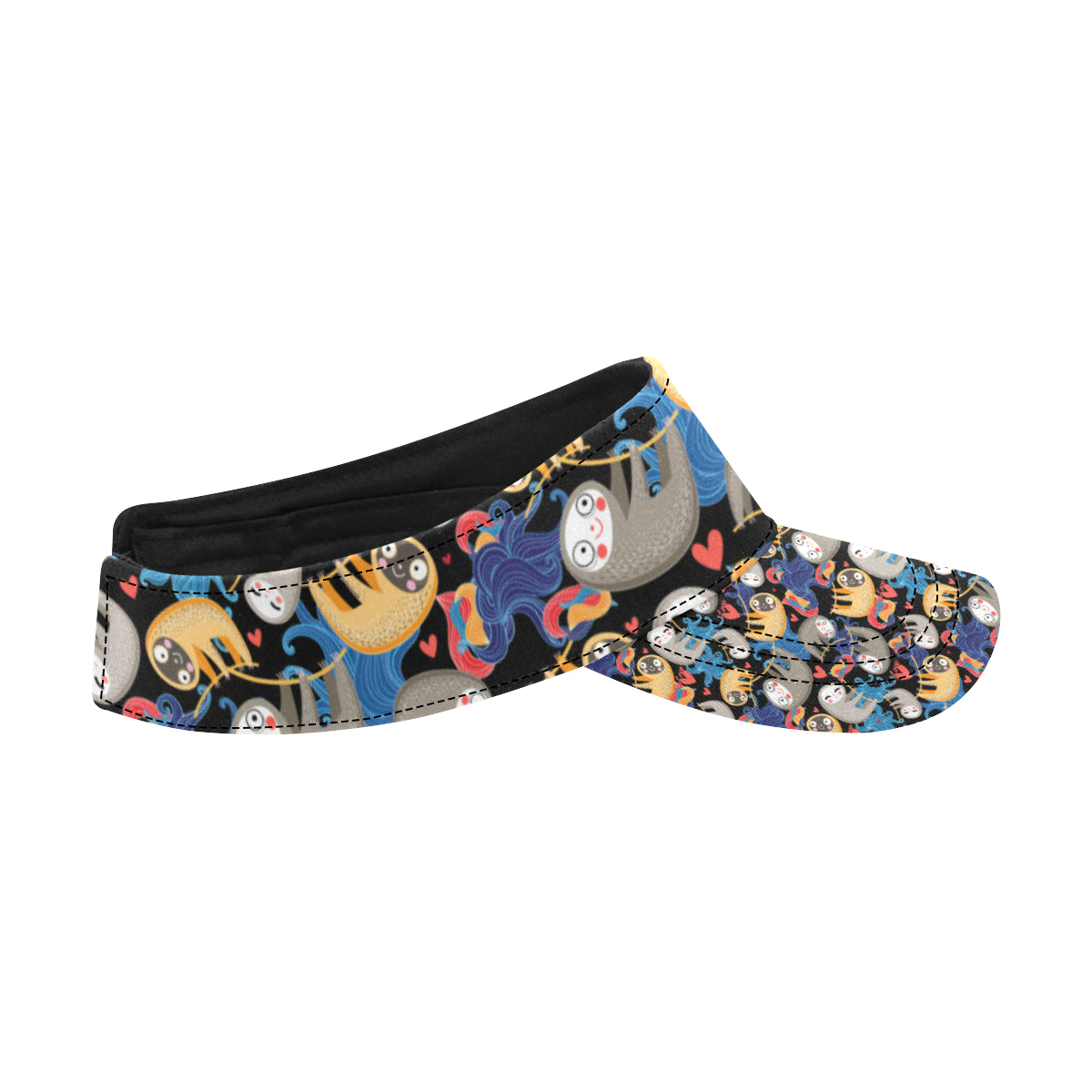 Sloth Cartoon Design Themed Print Unisex Sun Visor