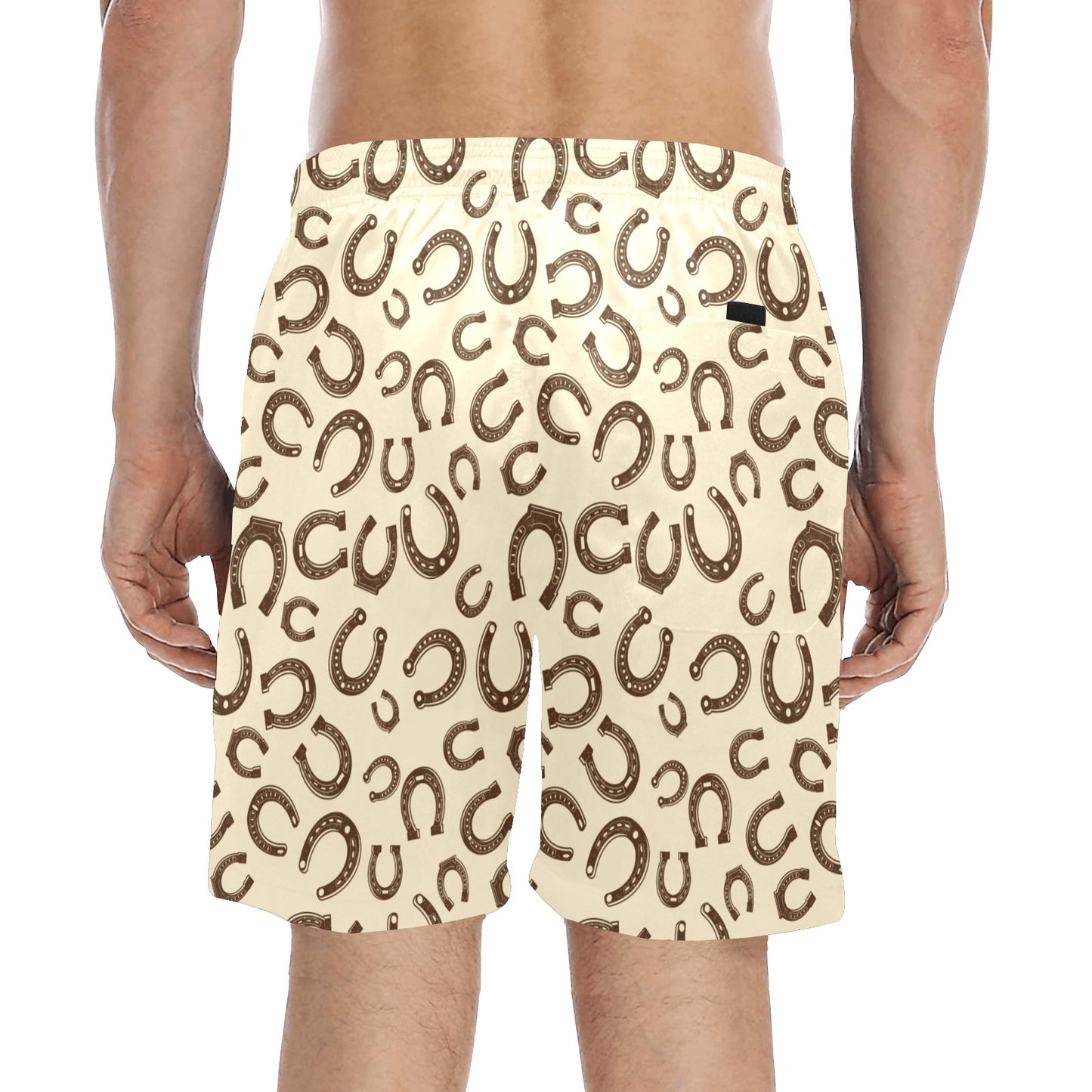 Horseshoe Print Design LKS302 Men's Swim Trunks Beach Shorts