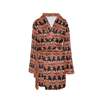 Totem Pole Print Women's Fleece Robe