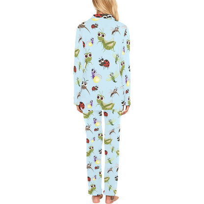 Ladybug Pattern Print Design 01 Women's Long Pajama Set