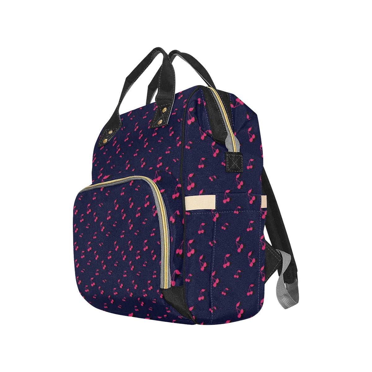 Cherry Pattern Print Design 02 Diaper Bag Backpack
