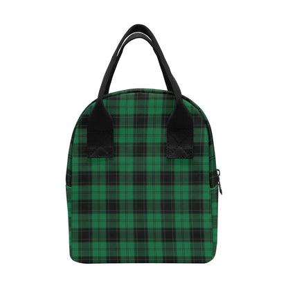 Tartan Green Print Design LKS302 Insulated Lunch Bag