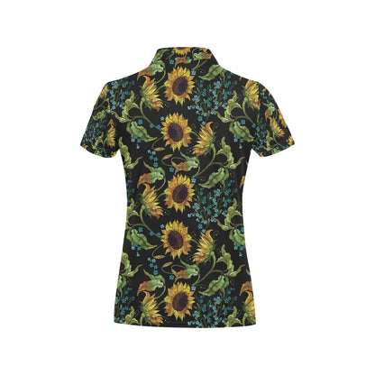 Sunflower Print Design LKS308 Women's Polo Shirt