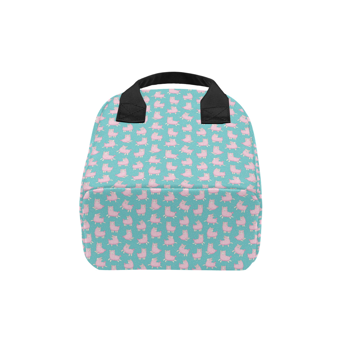 Alpaca Cartoon Design Themed Print Insulated Lunch Bag