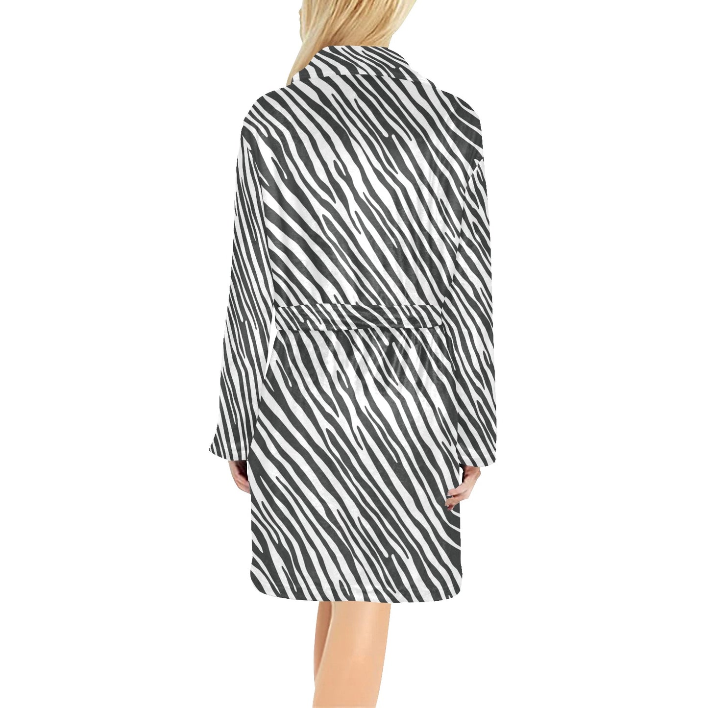 Zebra Classic Print Design LKS302 Women's Fleece Robe