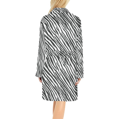 Zebra Classic Print Design LKS302 Women's Fleece Robe