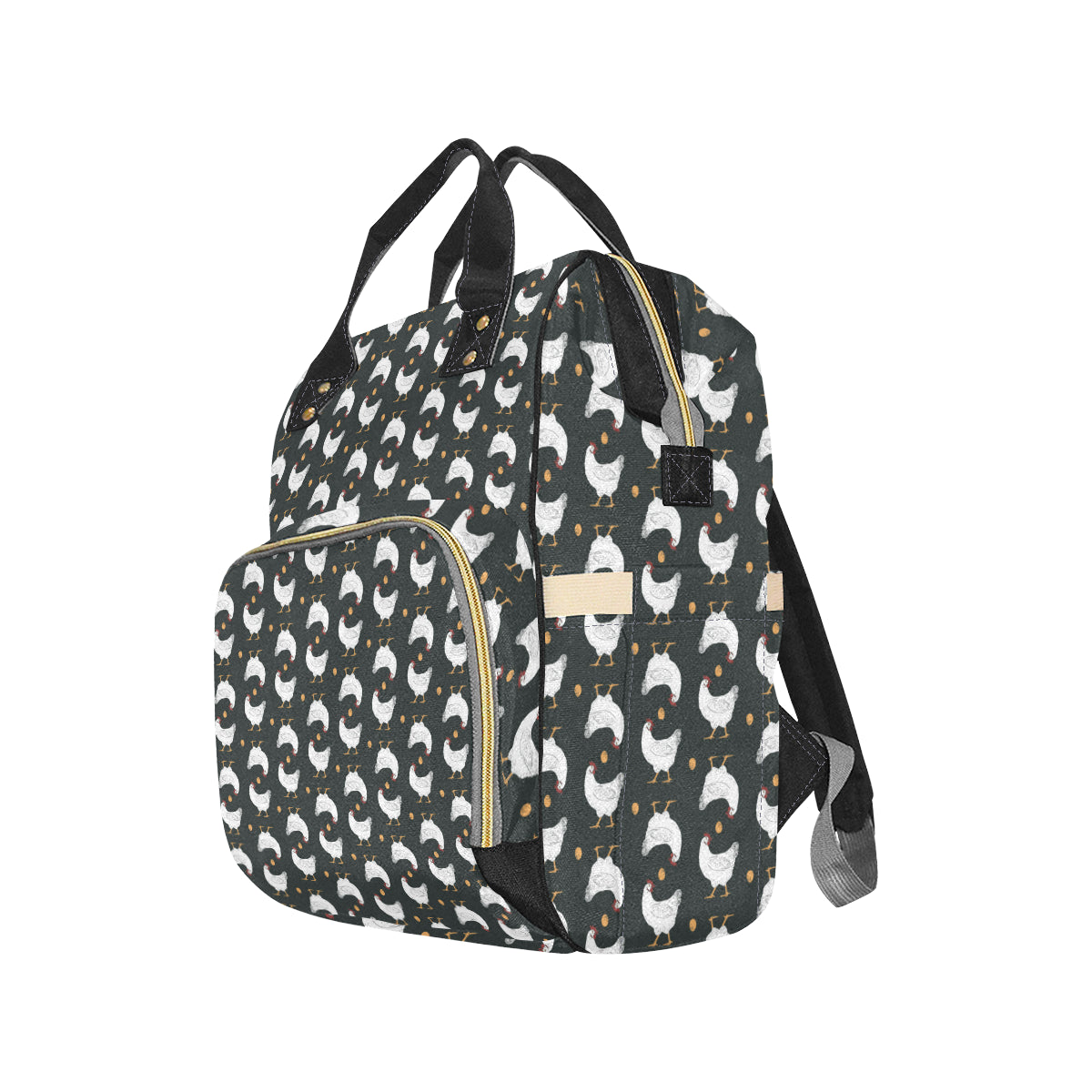 Chicken Pattern Print Design 06 Diaper Bag Backpack