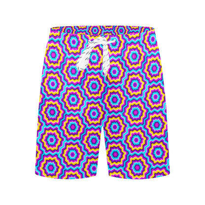 Optical illusion Techno Movement Men's Swim Trunks Beach Shorts