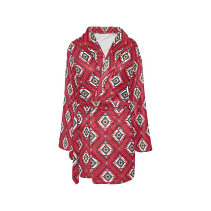 Aztec Pattern Print Design 10 Women's Fleece Robe