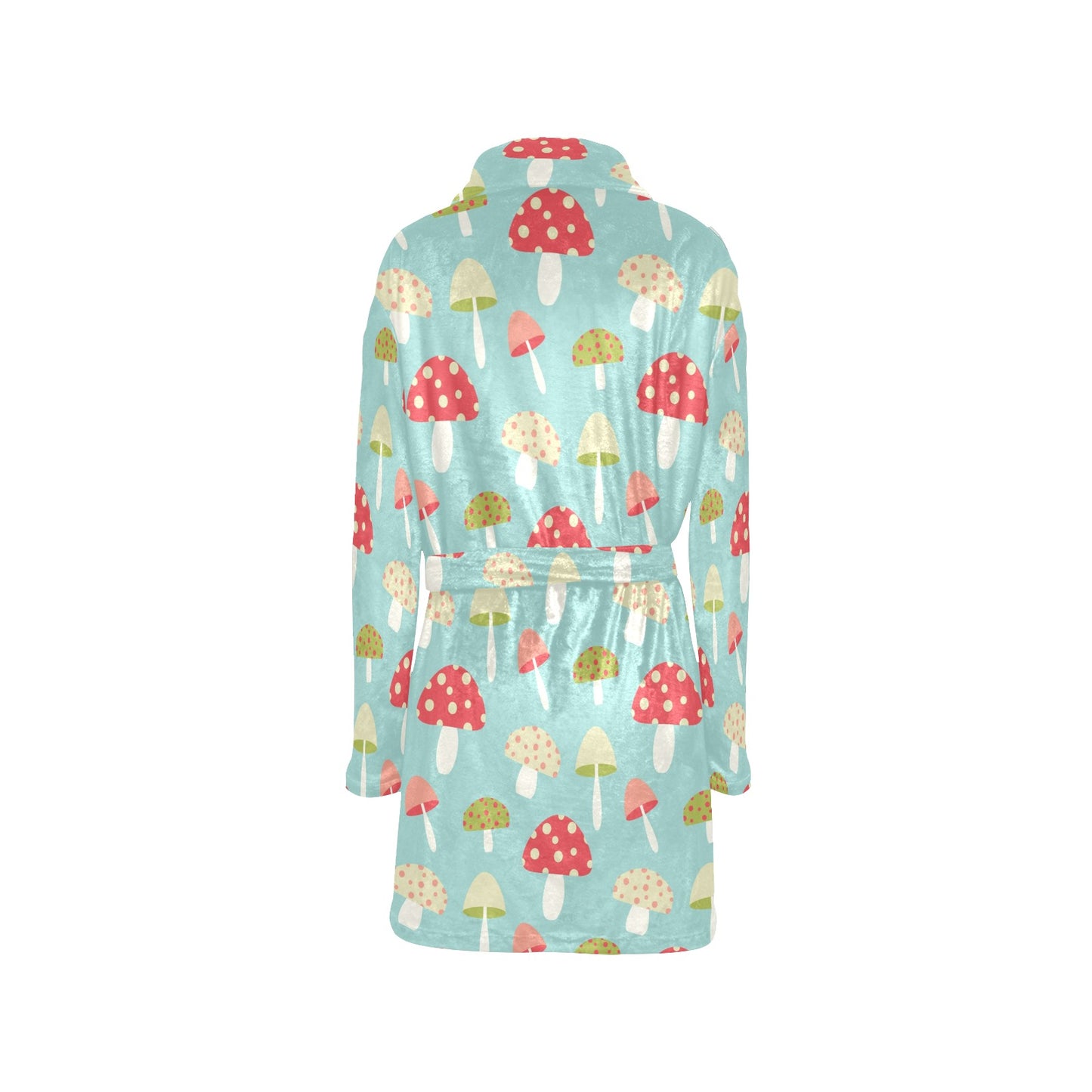 Mushroom Pattern Print Design A01 Women's Fleece Robe