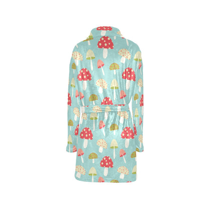 Mushroom Pattern Print Design A01 Women's Fleece Robe