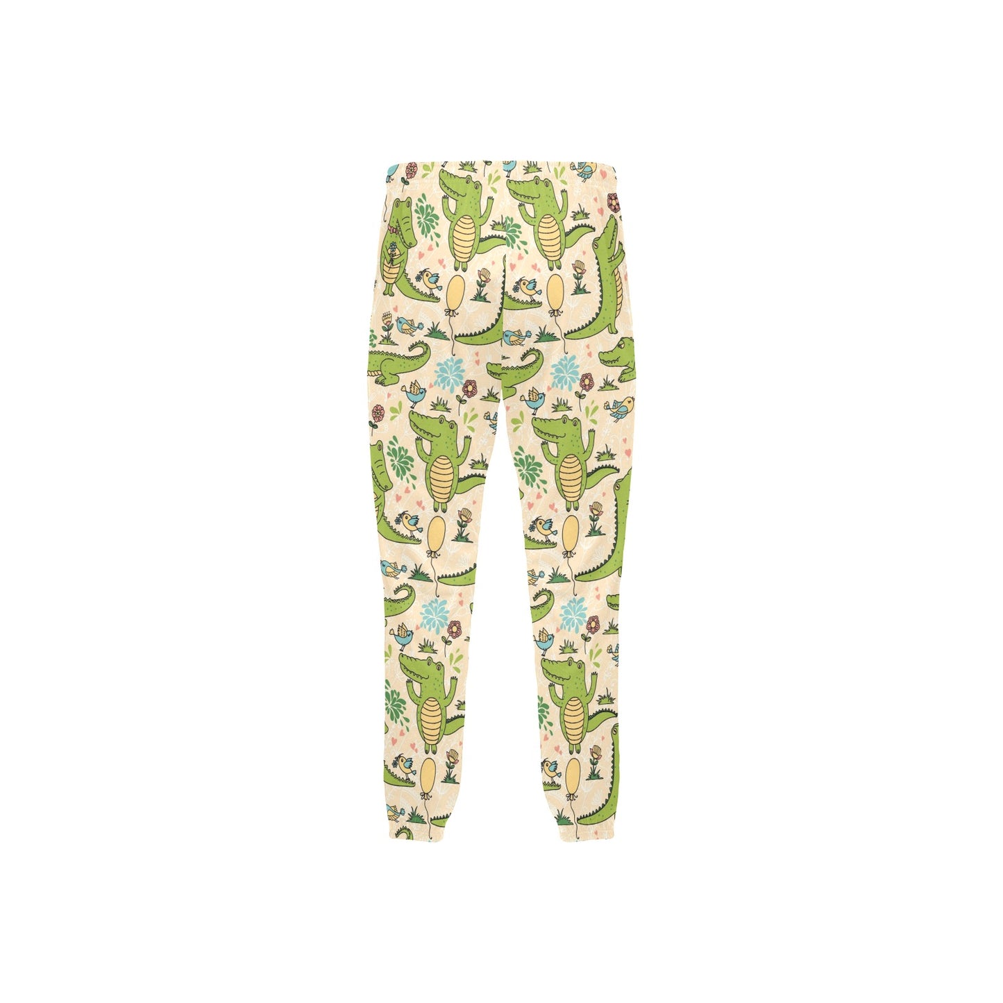 Alligator Pattern Print Design 01 Men's Jogger Pajamas Pants