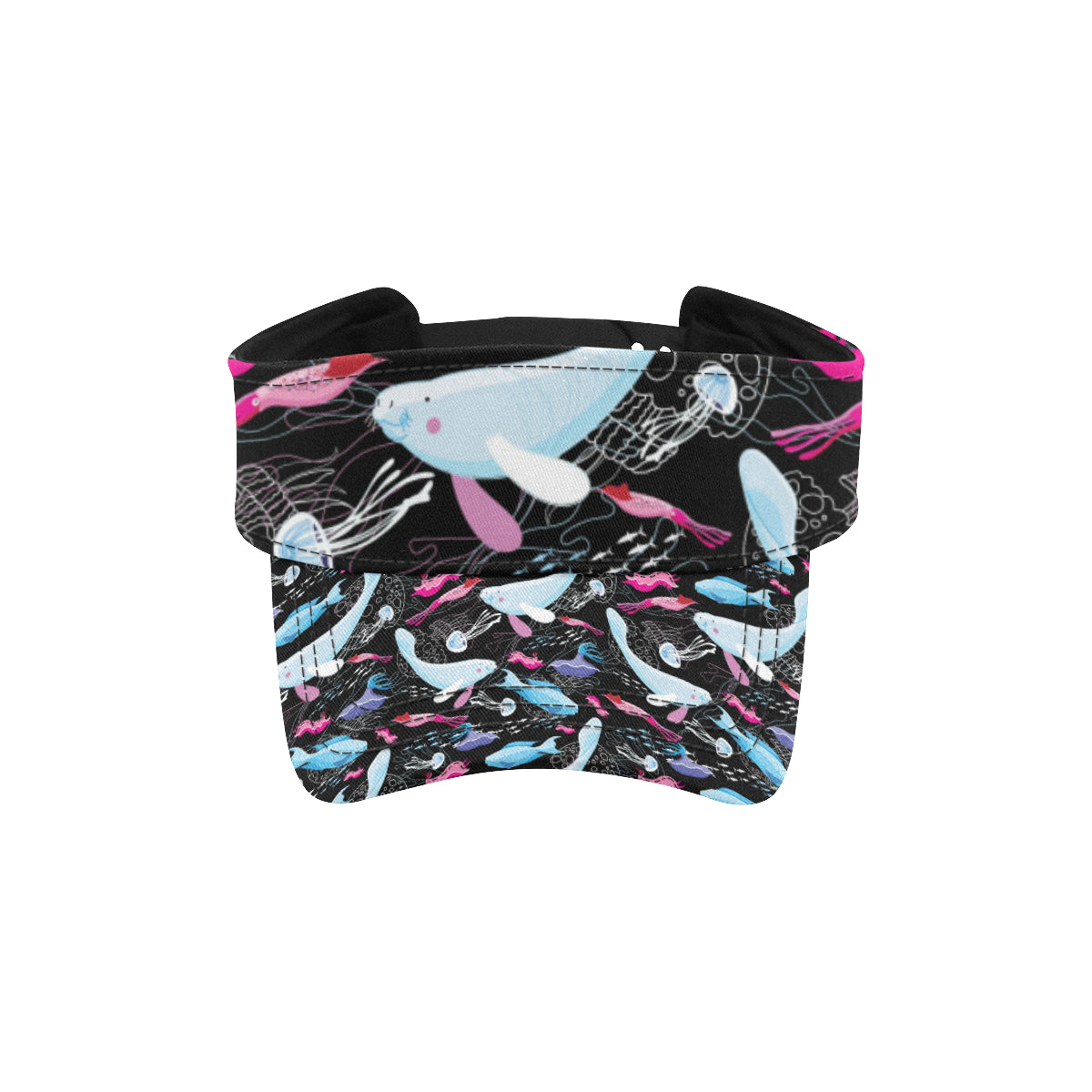 Manatee Pattern Print Design 02 Unisex Sun Visor