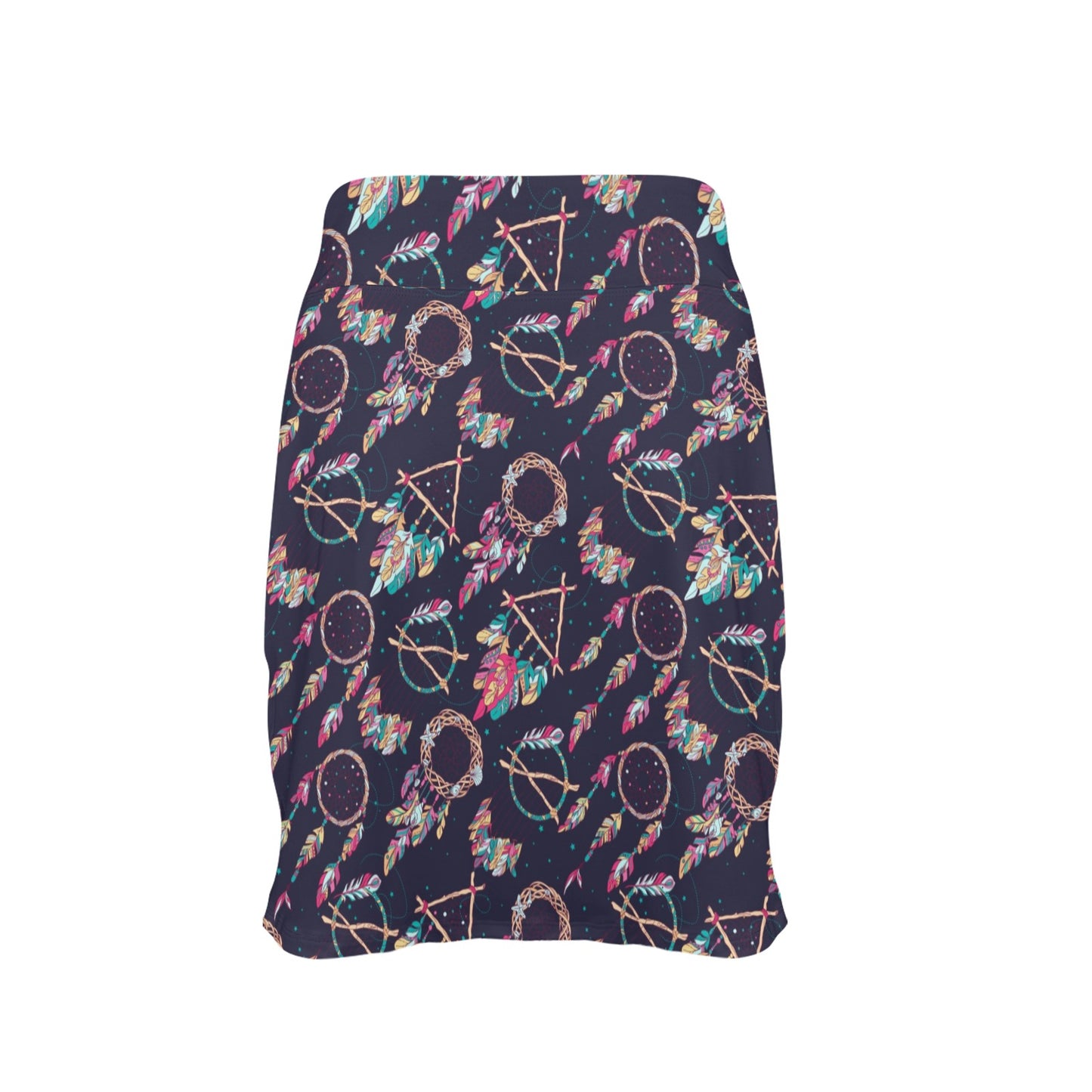 Boho Dream Catcher Colorful 17" Golf & Pickleball Skort with Pockets