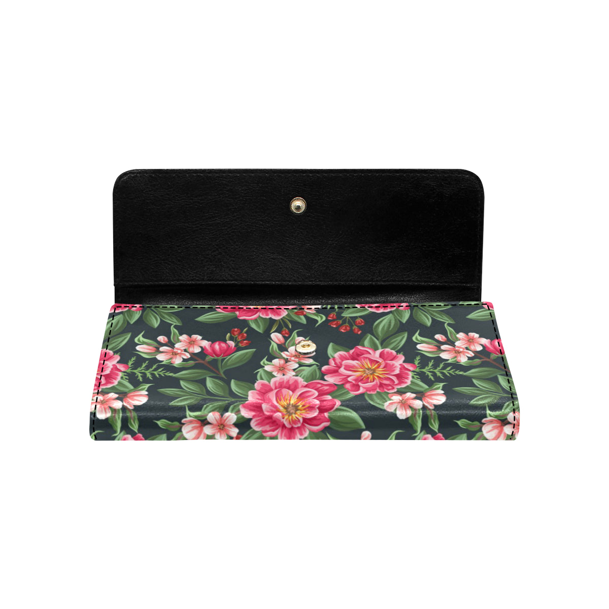 Summer Floral Pattern Print Design SF06 Women's Trifold Wallet