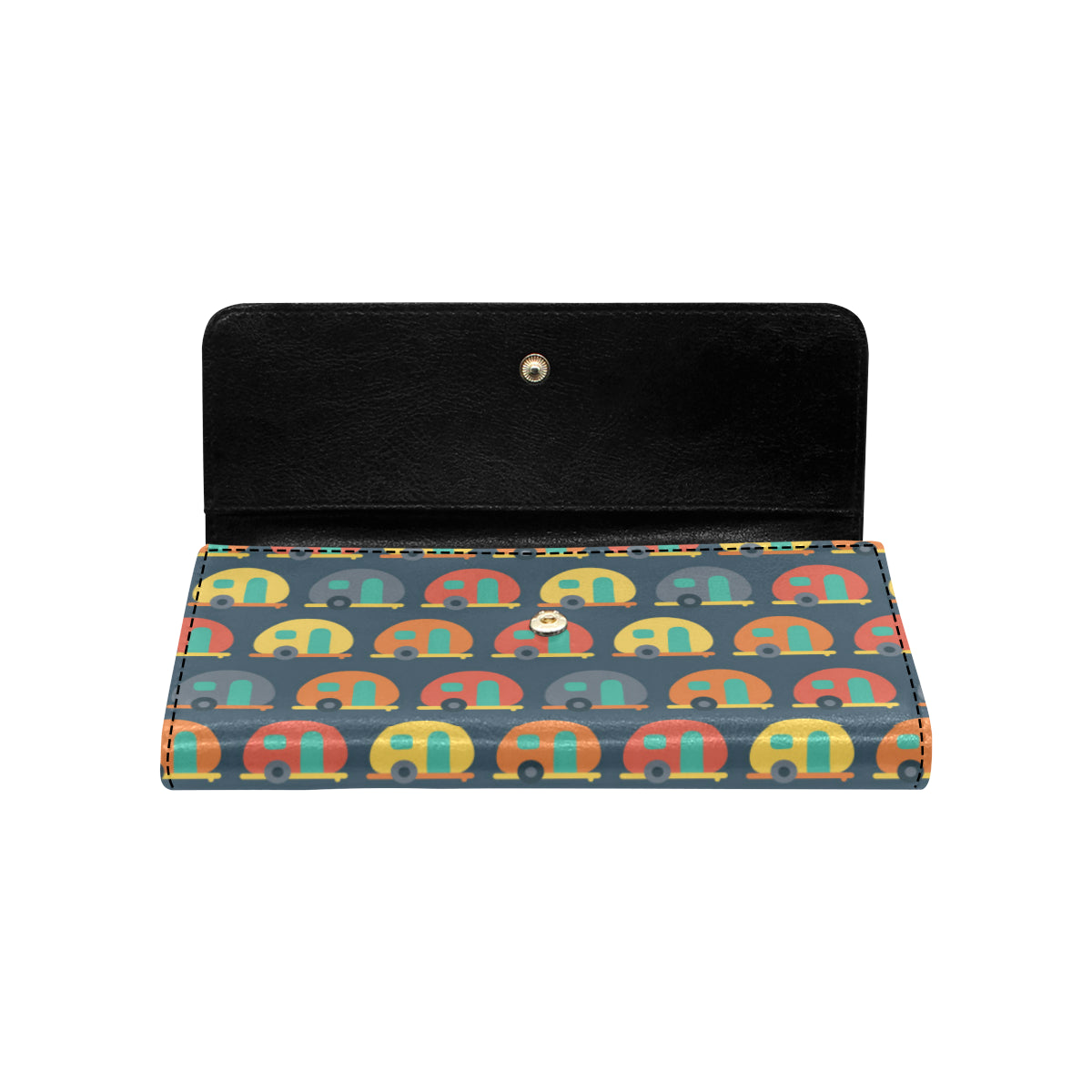 Camper Pattern Print Design 02 Women's Trifold Wallet