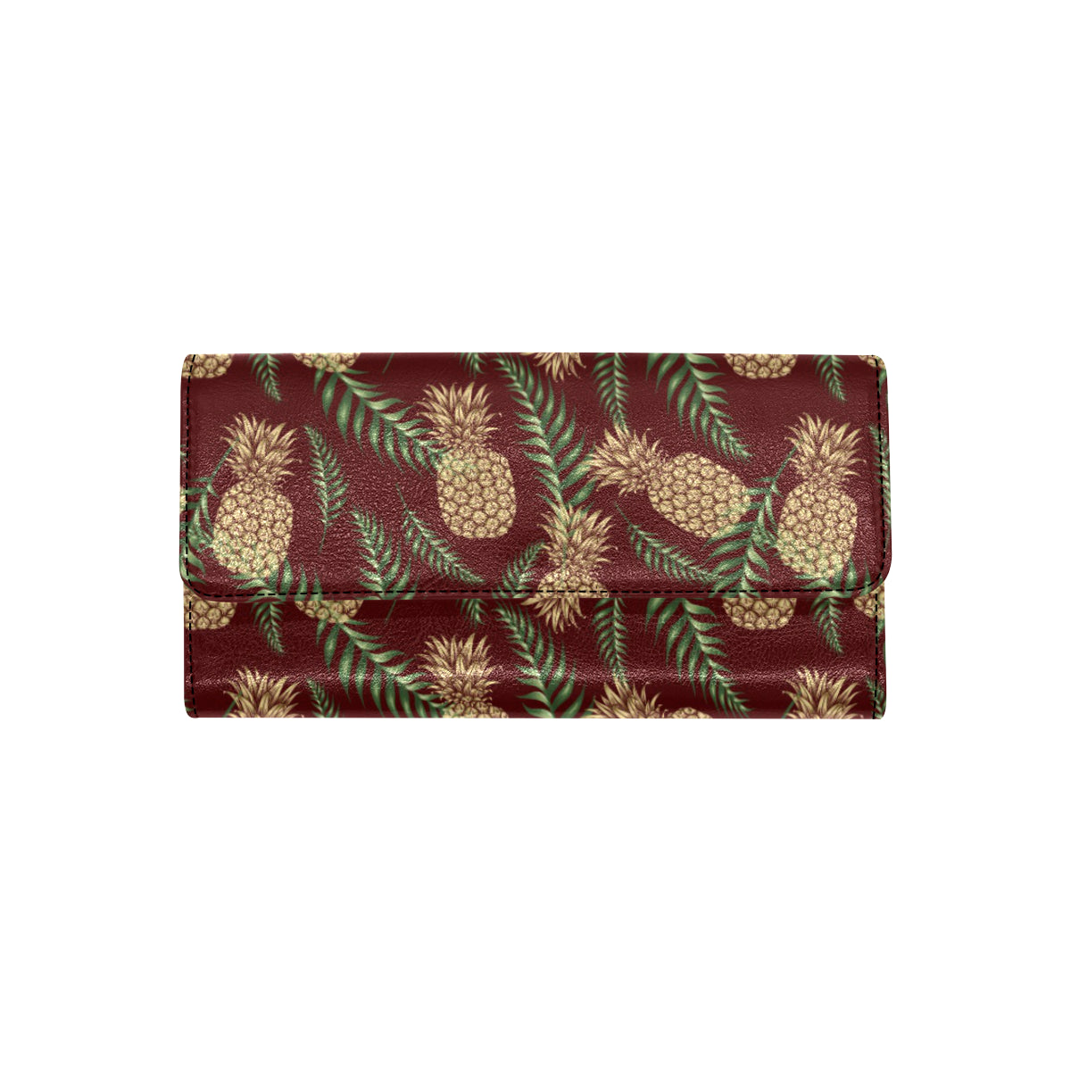 Pineapple Pattern Print Design PP013 Women's Trifold Wallet
