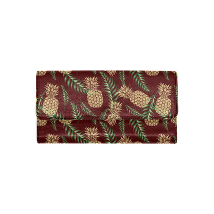 Pineapple Pattern Print Design PP013 Women's Trifold Wallet