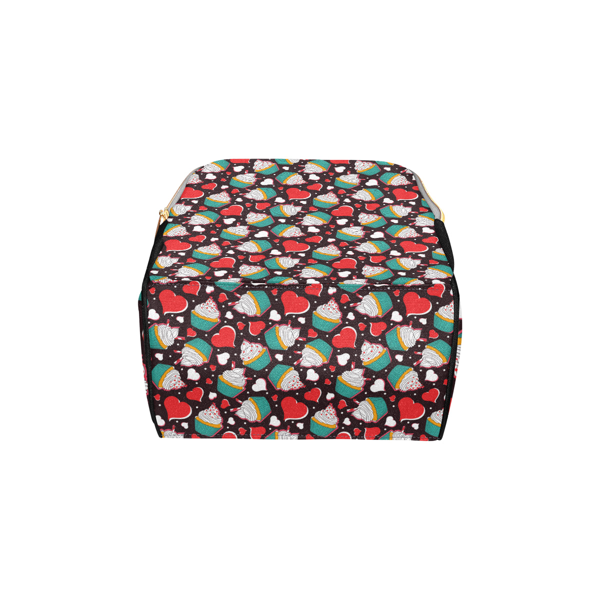 Cupcakes Heart Print Pattern Diaper Bag Backpack