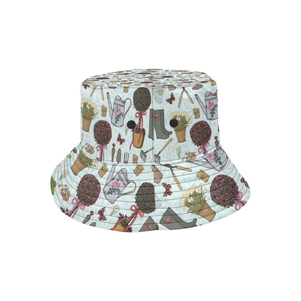 Gardening Pattern Print Design G01 Unisex Bucket Hat