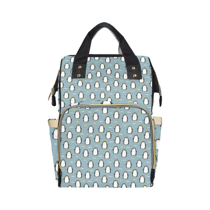 Penguin Pattern Print Design A02 Diaper Bag Backpack