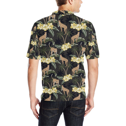 Cheetah Pattern Print Design 04 Men Polo Shirt