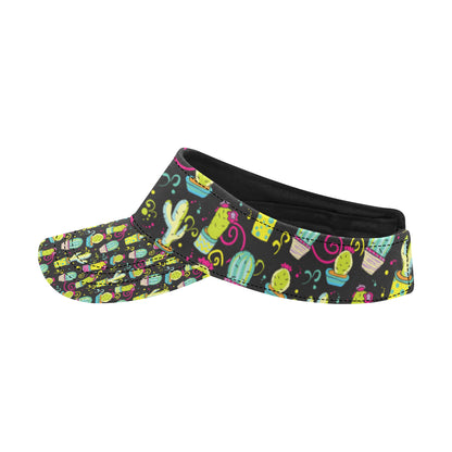 Cactus Neon Style Print Pattern Unisex Sun Visor