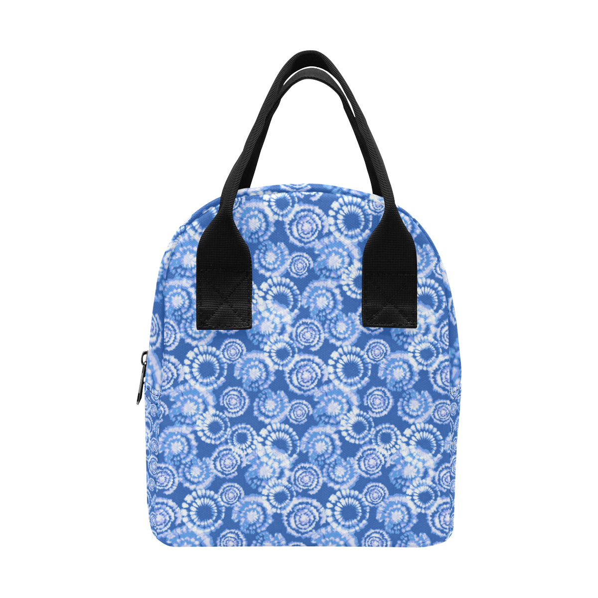 Tie Dye Blue Design Print Insulated Lunch Bag