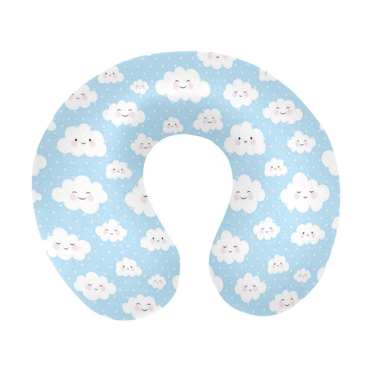 Cloud Pattern Print Design 02 U-Shaped Travel Neck Pillow