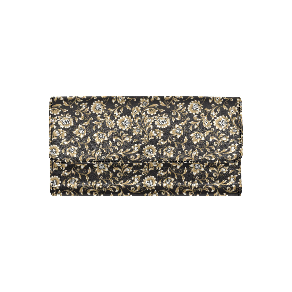 Brocade Pattern Print Design 03 Women's Trifold Wallet