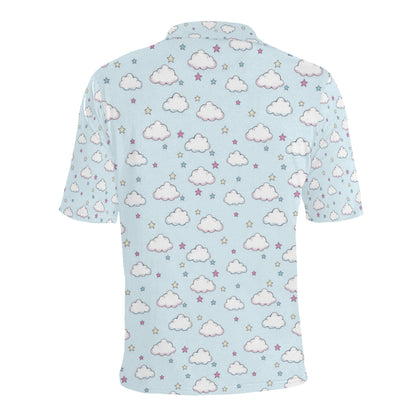 Cloud  Pattern Print Design 01 Men Polo Shirt