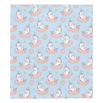 Donut Unicorn Pattern Print Design DN014 Premium Quilt
