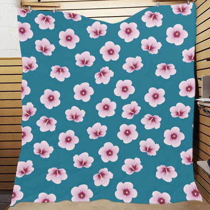 Cherry Blossom Pattern Print Design CB08 Premium Quilt