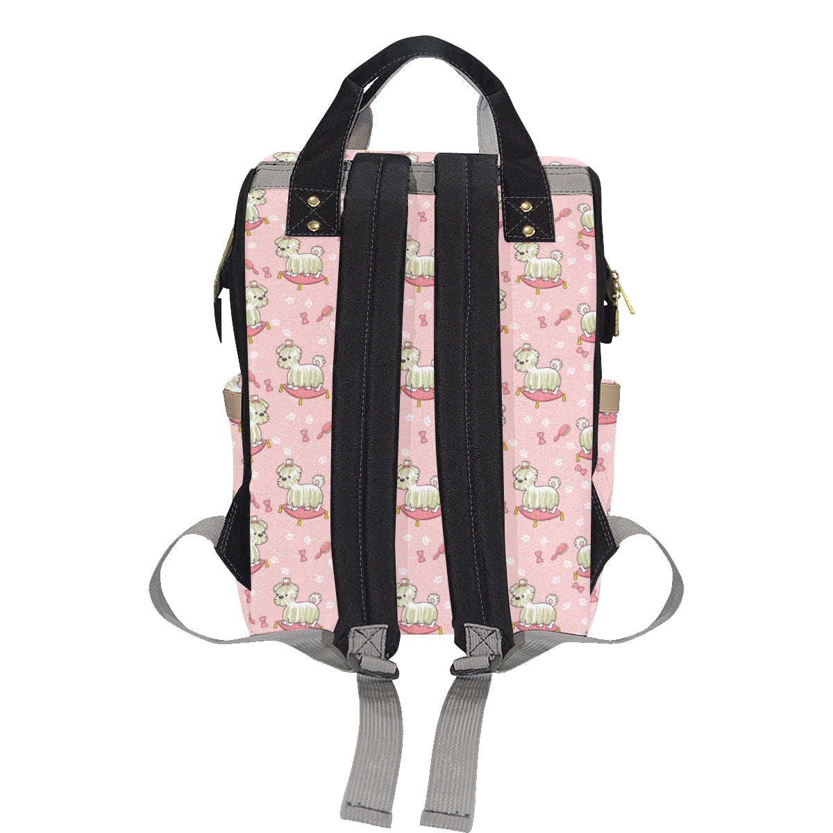 Bichons Frise Pattern Print Design 01 Diaper Bag Backpack