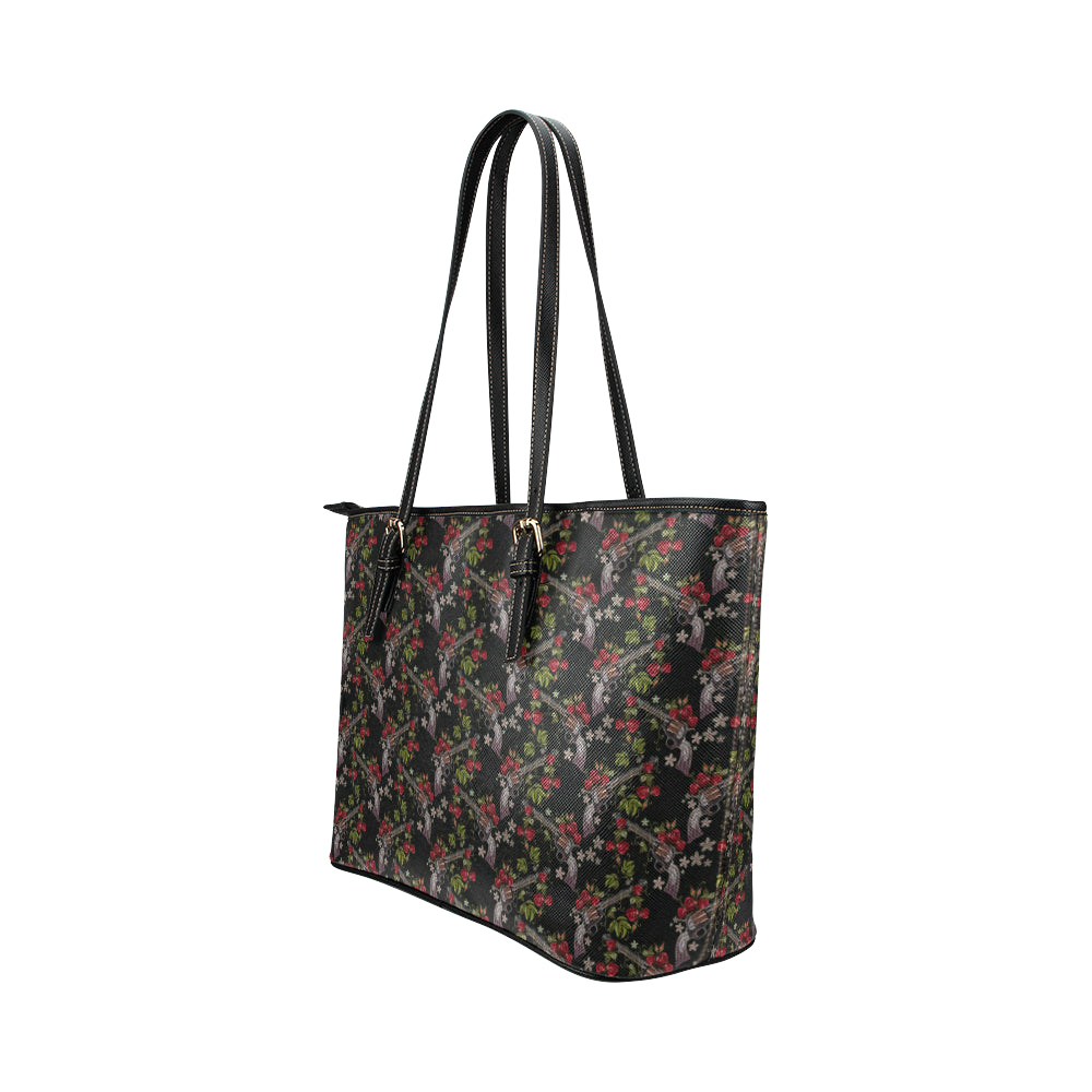 Western Design Leather Tote Bag