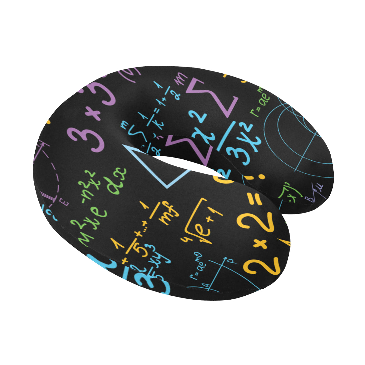 Math Pattern Print Design 03 U-Shaped Travel Neck Pillow