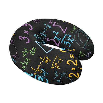 Math Pattern Print Design 03 U-Shaped Travel Neck Pillow