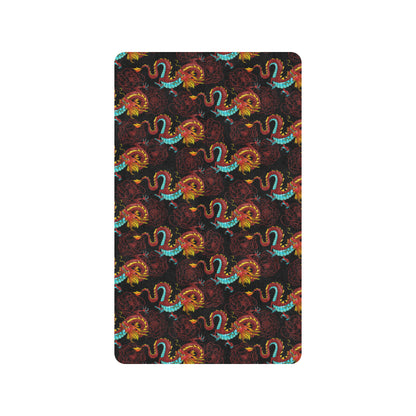 Chinese Dragons and Peonies Design Rubber Doormat