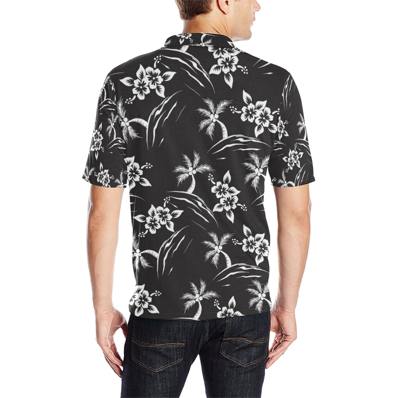 Palm Tree Pattern Print Design PT02 Men Polo Shirt