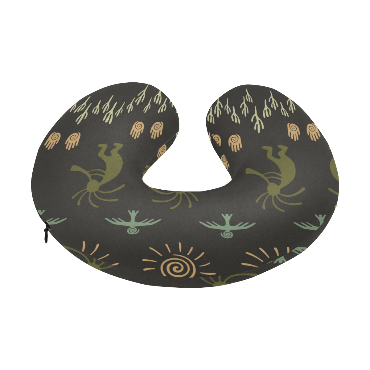 Mayan Pattern Print Design 04 U-Shaped Travel Neck Pillow