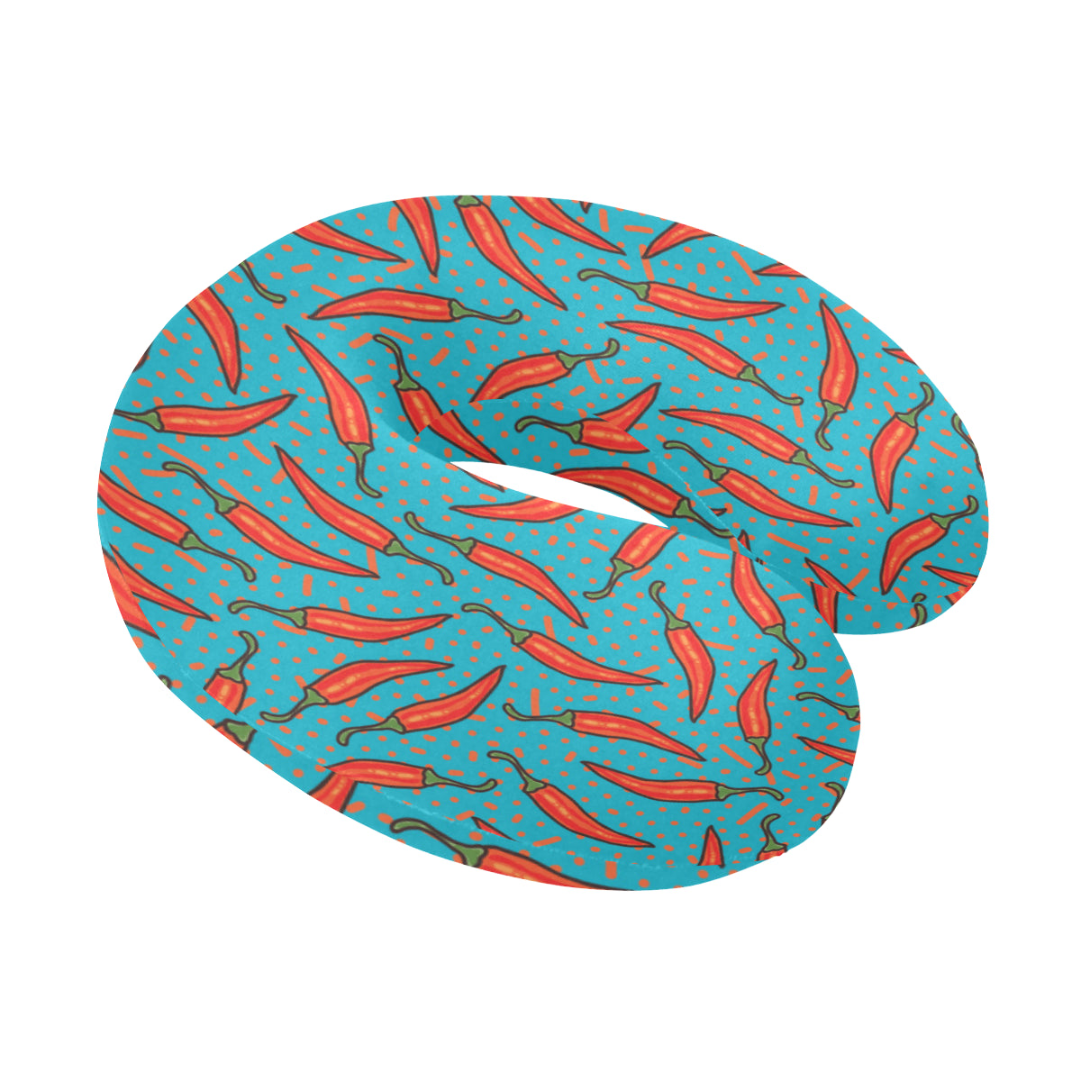 Chilli Pepper Pattern Print Design 05 U-Shaped Travel Neck Pillow
