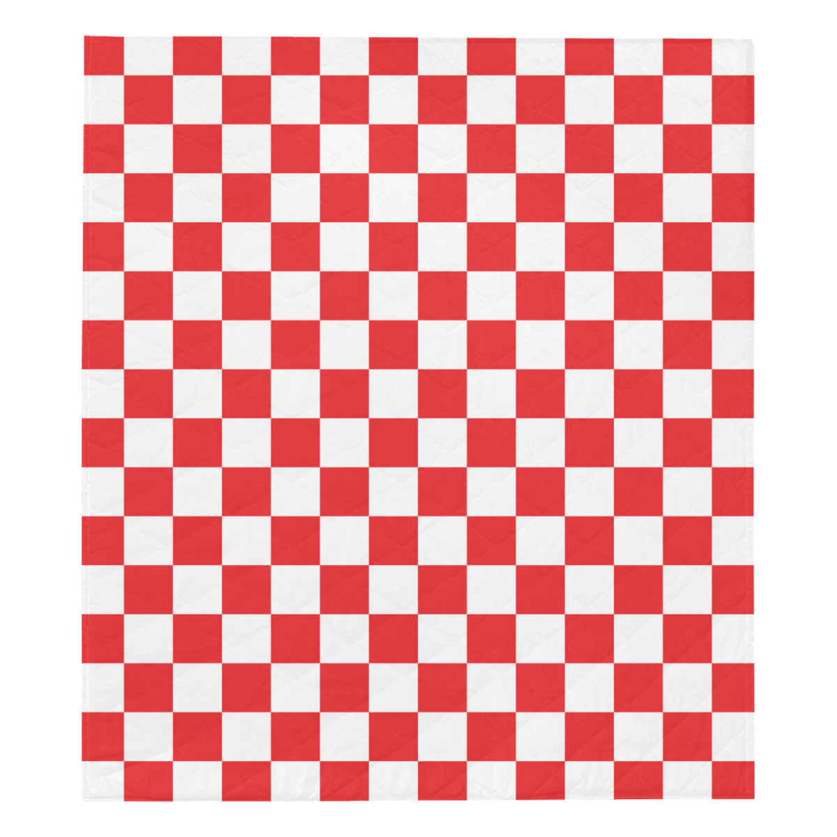 Checkered Red Pattern Print Design 04 Premium Quilt