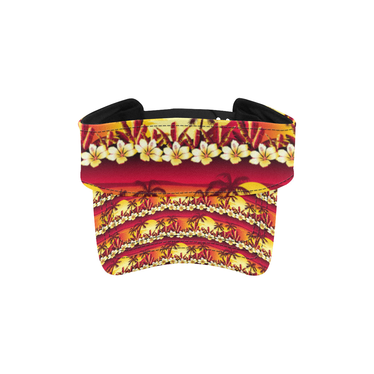 Hawaiian Tropical Sunset Hibiscus Print Unisex Sun Visor